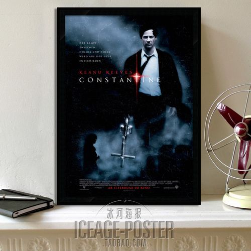 康斯坦丁地狱神探电影海报酒吧装饰画有框画客餐厅咖啡厅壁挂画