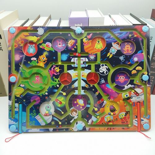 儿童磁性迷宫玩具男女宝宝3-6岁益智力开发磁力迷宫运笔走珠玩具