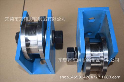 新款双行边槽走轮 不锈钢轨道轮 推拉门滑轮 v hu t型 槽轮来样图