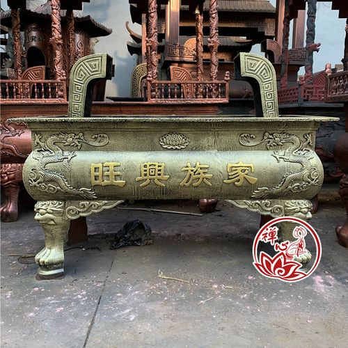 厂家直销寺庙大香炉寺院景区铸铁香炉长方形露天供佛香炉室外铜鼎