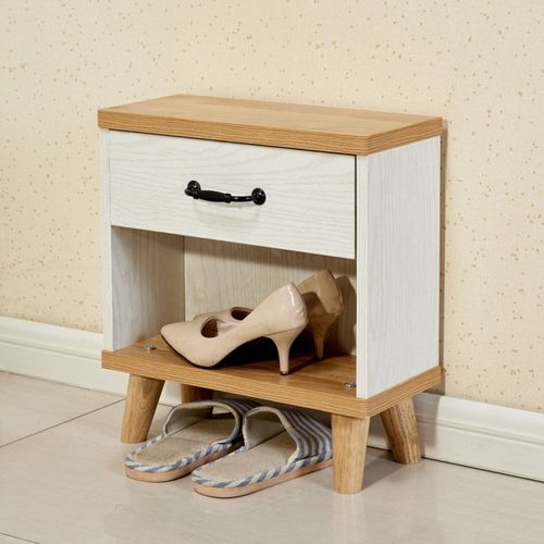 换鞋凳家用鞋凳子门口实木色进门鞋架储物鞋柜式穿鞋凳组装