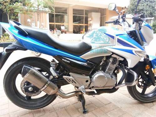 适用于铃木gw250/f中段弯管排气 改装二合一炸街碳纤