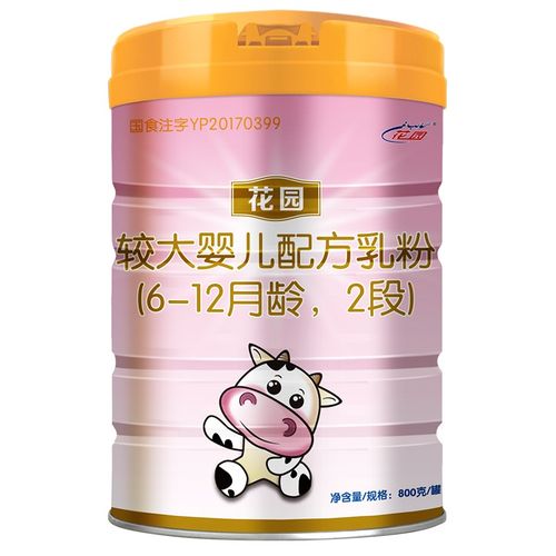 花园奶粉 较大婴儿配方乳粉(6-12月龄,2段)800g 罐装 新疆奶源