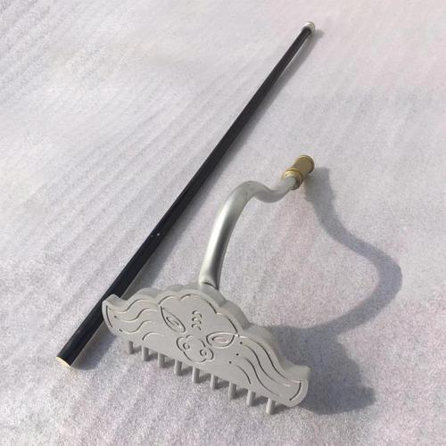 西游记猪八戒兵器 弯头猪耙钉耙 儿童节舞台表演道具 木质猪耙子