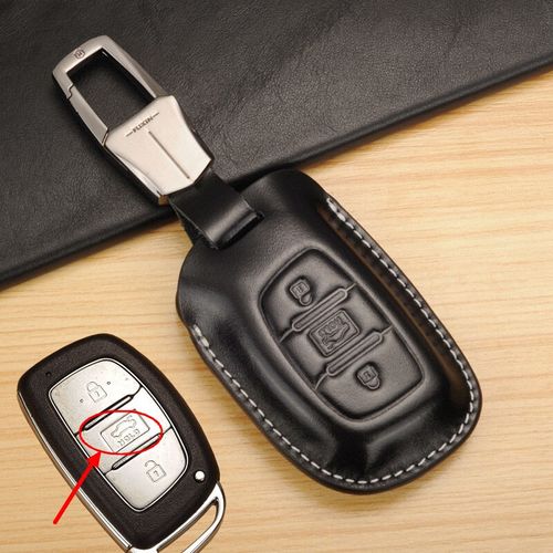 适用于现代老款名图领动钥匙套真皮15 16朗动13款ix35智能钥匙包