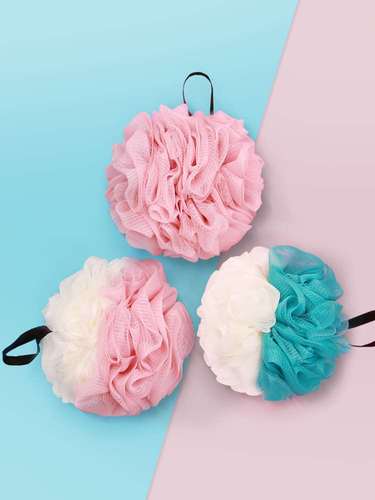 沐浴球浴花可爱少女大号浴花球 不散m柔软泡0澡球搓澡两用