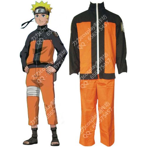 火影忍者-木叶漩涡鸣人2代cos服cosplay男装服装/火影忍者衣服