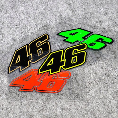 46 rossi 罗西 意大利猴王46罗西号码反光贴 46赛车号码贴纸贴花【7月