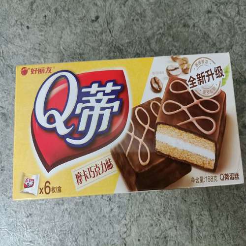 好丽友q蒂榛子味6枚蛋糕整箱摩卡巧克力派提拉米苏红丝绒草莓蛋糕