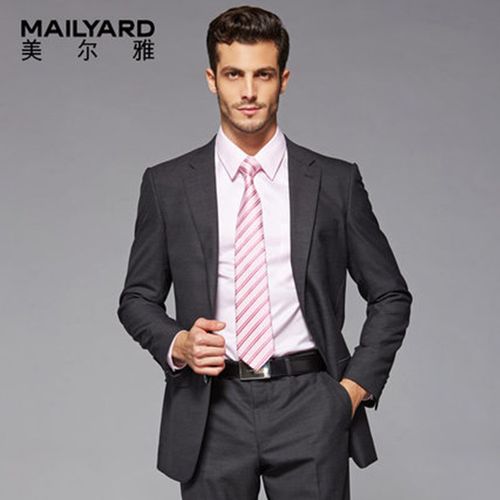 美尔雅西服套装男 羊毛商务休闲男式西服 男士正装套西 290