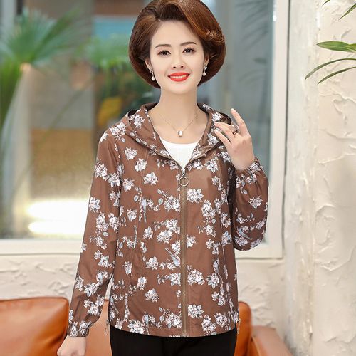 母亲春秋天外套45中年妇女50老妈子55大妈60女士五十