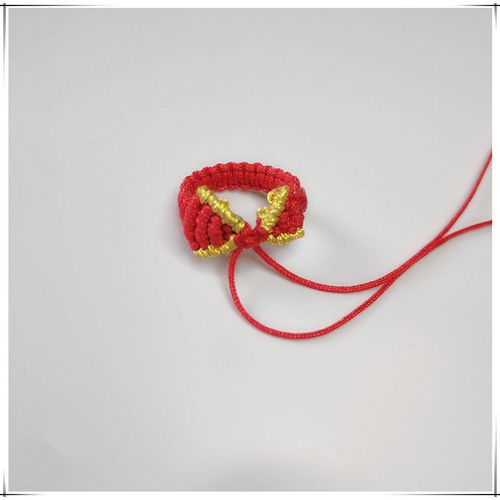 手工编织在逃公主系半成品蝴蝶结戒指可穿转运珠小珠子指环女