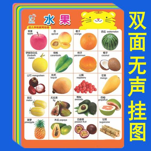 看图认物幼儿早教挂图宝宝看图识物动物水果识图2岁-3