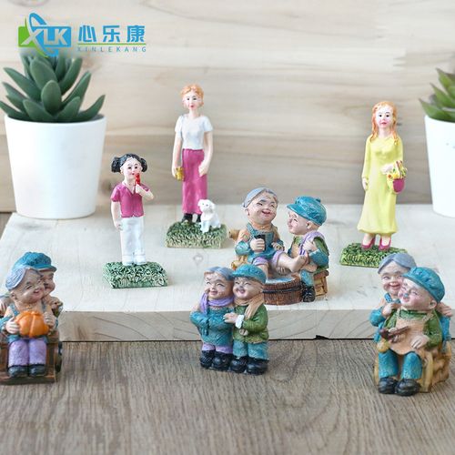 心理沙盘具游箱庭玩具人物模型摆件手办金婚爷爷奶奶