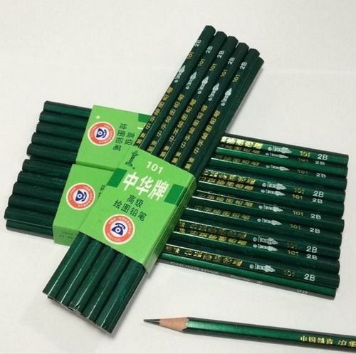 中华蚌埠产hb铅笔二级2b铅笔学习考试用品2b