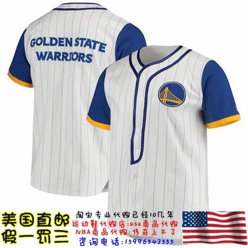 【美国代购】勇士队团队starter 首发热身出场时尚运动短袖球衣