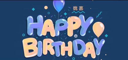 创意有趣的扁平元素mg快闪图文展示风格朋友生日祝福