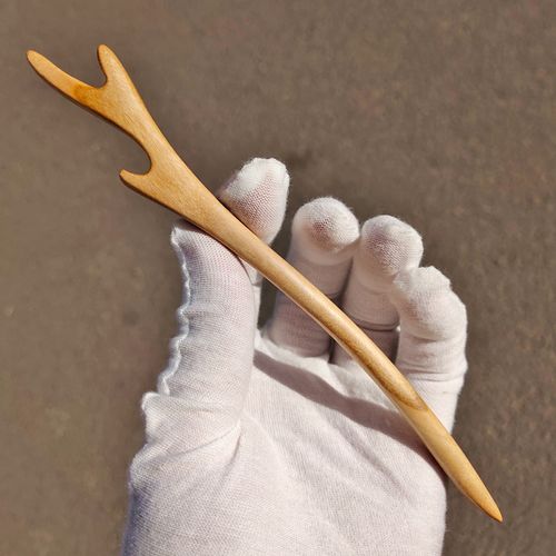 纯桃木簪子手工diy木料发簪女古风汉服日常简约现代木质盘发百搭