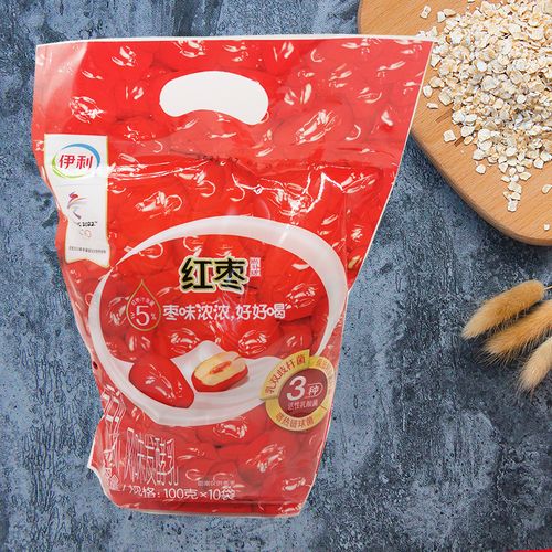 伊利红枣酸奶袋装100g*20袋整箱风味发酵乳学生早餐奶整包