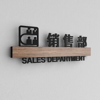 现货标识牌亚克力办公室部门指示牌挂牌创意高档个性定制订做 销售部
