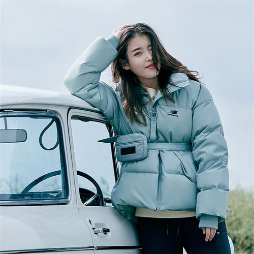 new balance/nb女款iu同款运动休闲立领保暖短款羽绒服nc5pb4u242