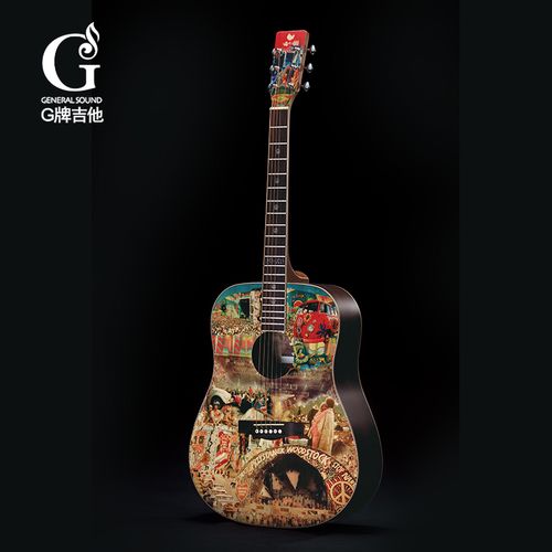 g牌吉他伍德斯托克纪念款d310 41寸面单吉他木吉他