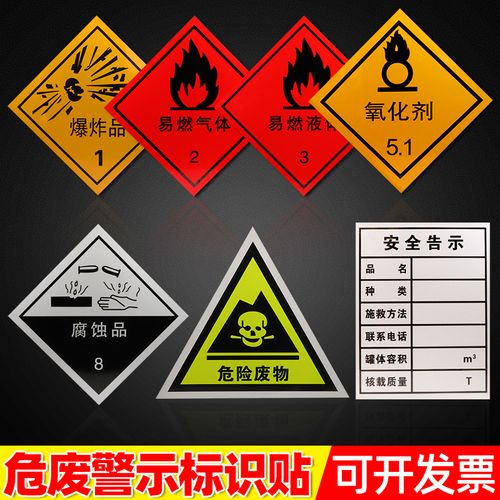 危险品油罐车标识牌仓栏车易燃液体气体货车警示标志安全告示贴纸
