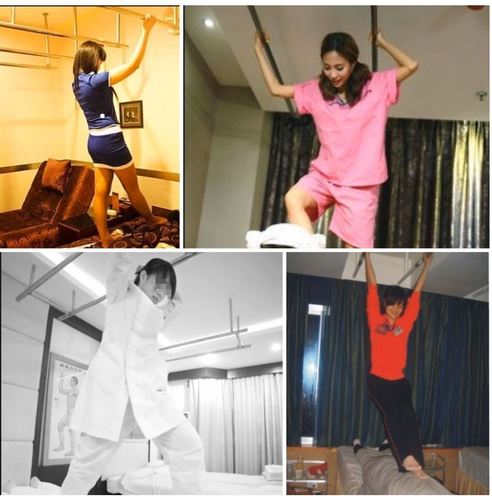 杆踩背杆装吊杆手拉3足浴拉手不锈钢养生馆拉杆顶床踩背按摩固定