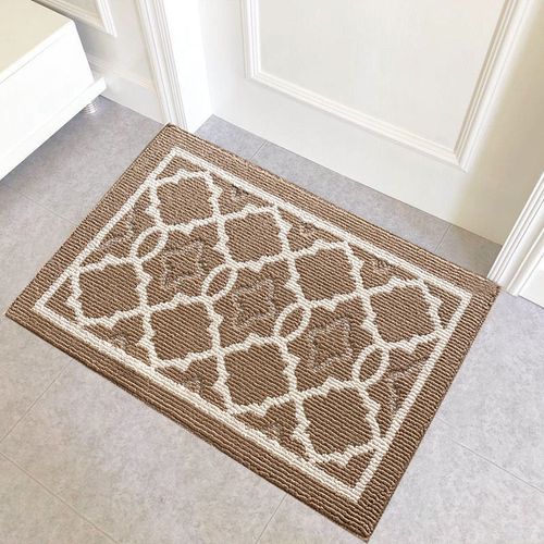 入户门朝西八方聚财地垫咖色绿色五行风水垫进门家用门口脚垫防滑