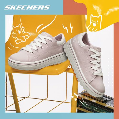 skechers斯凯奇cleats帆布板鞋休闲鞋情侣鞋男女小白鞋74100