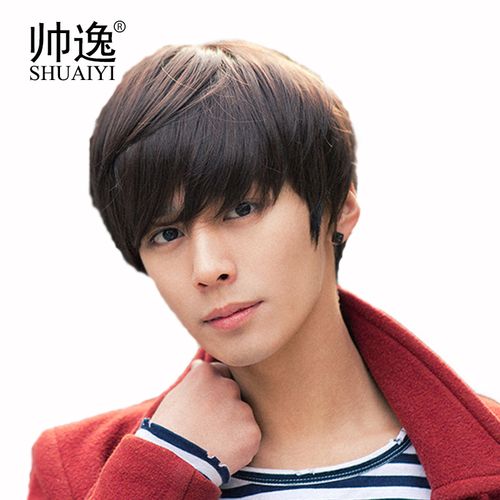 真发假发韩版男生短直发时尚帅哥假发个性学生蓬松自然假发套