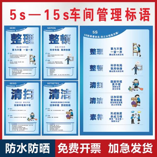6s管理标识牌5s车间标语7s宣传看板标贴8s办公室安全生产警示标志9s
