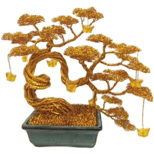 铜丝工艺品仿真文客松手工铁丝编制发财树摇钱树摆件铜丝树聚宝礼品