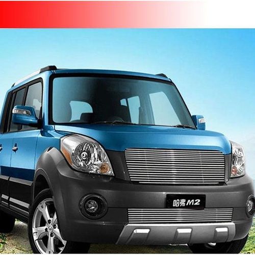 长城哈弗m2改装专用无标汽车中网m2前脸进气防护格栅配件装饰亮条