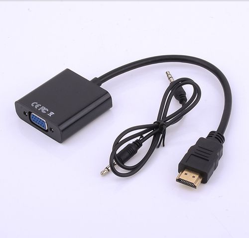 hdmi转vga转换器高清连接线投影仪联想thinkpad戴尔华硕惠普通用