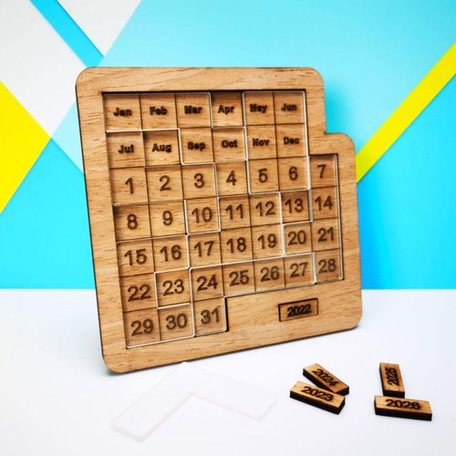 日历拼图中文puzzle日历时间拼图6岁以上幼儿木质制平图带日期中文高