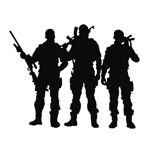 防水反光汽车贴纸电动摩托反恐特勤部队士兵突击军人a171特战队员
