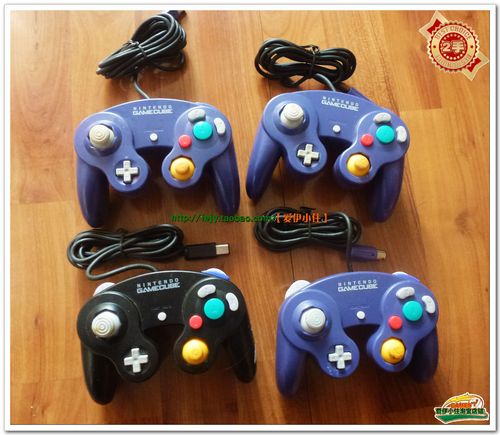 【皇冠店】任天堂 ngc手柄 原装手柄 原柄 2手长线 蓝色 原装正品