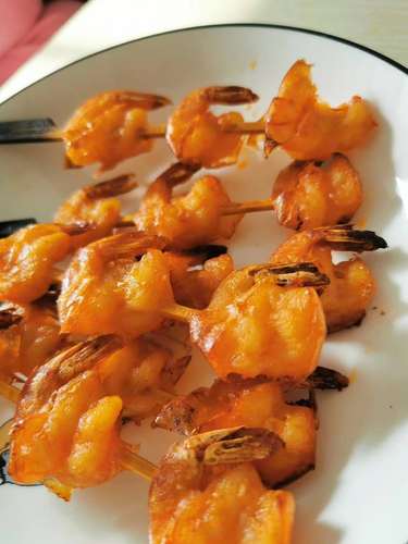 新奥尔良烤虾425g 虾仁海鲜零食 烘烤对虾 酒店餐厅15串