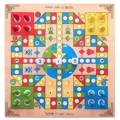 多功能组合棋学生五子棋多功能棋盘游戏棋飞行棋象棋军棋跳棋.