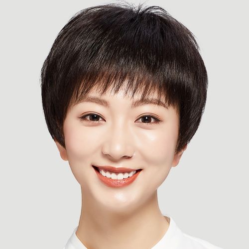 假发女短发真发发套送妈妈中老年全头套真人发丝自然