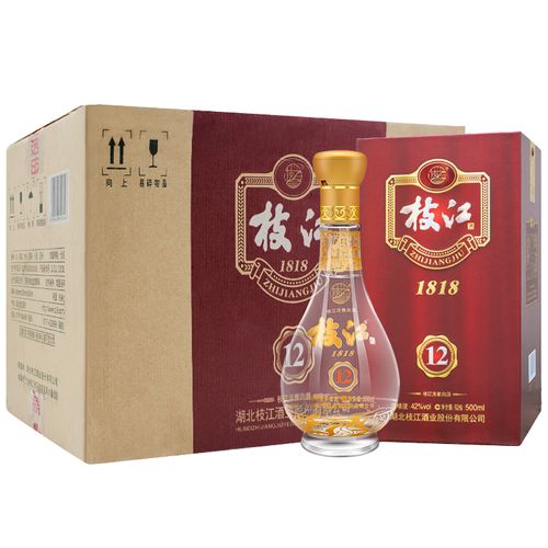 枝江淡雅白酒 枝江1818 中华老字号 42度 整箱500ml*6