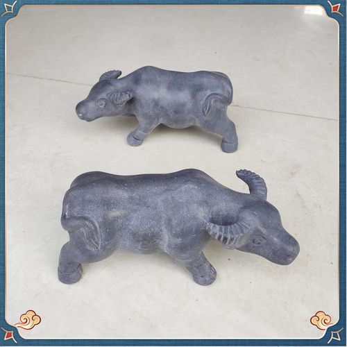 石牛石雕牛镇宅石头牛摆件青石卧牛黄牛水牛站立水牛石头摆件