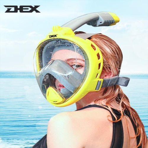 dex浮潜面罩潜水镜全脸游泳装置呼吸器水下用品儿童全面潜水装备
