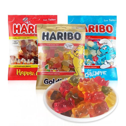 德国进口哈瑞宝haribo金熊软糖水果味可乐橡皮糖200g*4袋多种口味