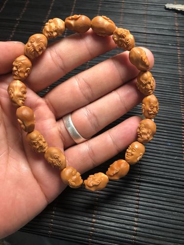 橄榄核十八罗汉橄榄核雕小籽罗汉手串纯手工橄榄胡超小核文玩收藏