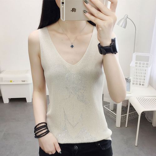 性感吊带打底小背心冰丝打底背心短款t恤女夏宽松韩版2022年夏季