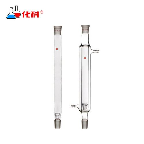 玻璃单双层精馏柱 填充式螺旋蛇形圈蒸馏分馏柱管 单层 1000mm/24*24