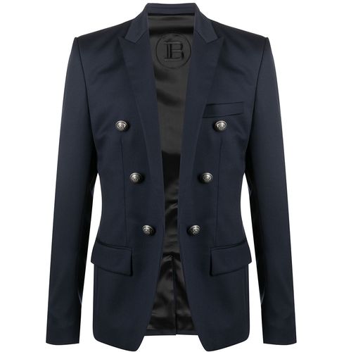 balmain 男士羊毛双排扣修身西装外套 正品代购 vh1sg005w074