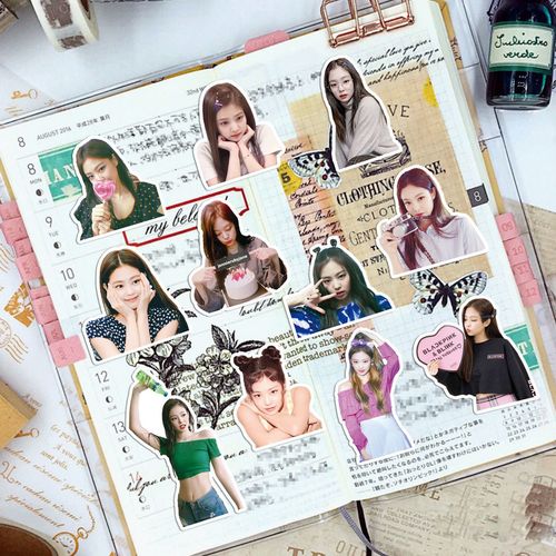 金智妮jennie手帐贴纸blackpink-lisa金智秀rose明星diy人物头像
